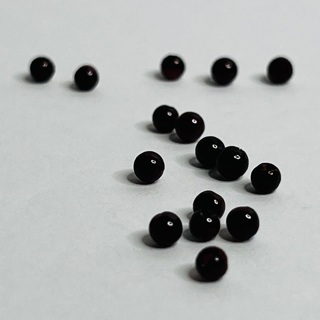 Black Brown 5mm Round Glass Beads 