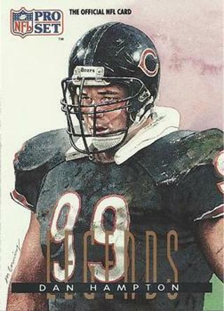 Tradingcard - 1991 Pro Set #696 - Dan Hampton LGD - Chicago Bears