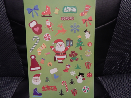 New sheet of  CHRISTMAS/HOLIDAYS themed stickers.  Really colorful & fun!!