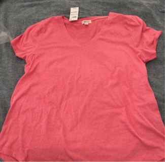 Brand New Short Sleeved Pullover Melon Colored Super Soft Tee Shirt