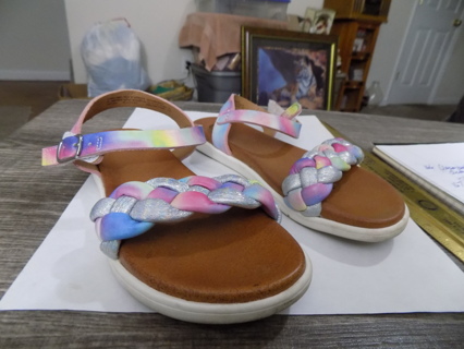 Wonder Nation pastel striped sandals size 12