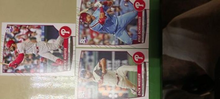 2023 Philadelphia Phillies 3 Card Lot