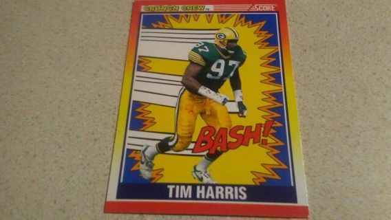 1990 SCORE CRUNCH CREW TIM HARRIS GREEN BAY PACKERS FOOTBALL CARD# 555