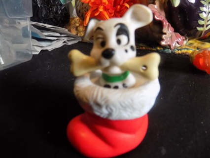 Disney's Vintage 101 Dalmations McDonalds toy in red boot bone in mouth