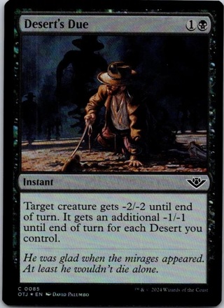 Magic the Gathering Foil Desert's Due Outlaws of Thunder Junction MTG