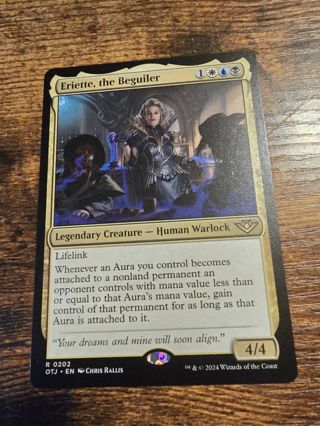Magic the gathering mtg Eriette the Begulier rare card Outlaws Thunder Junction