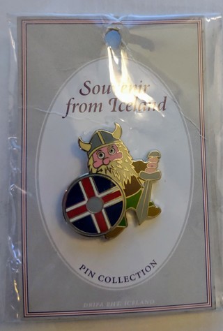 Vintage Enamel Viking  Souvenir Pin