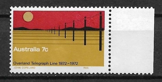 1972 Australia Sc526 Centenary of Overland Lines Telegraph MNH
