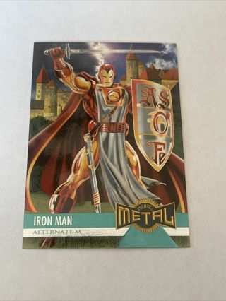 1995 Fleer Marvel Metal Alternate M # 130 Iron Man