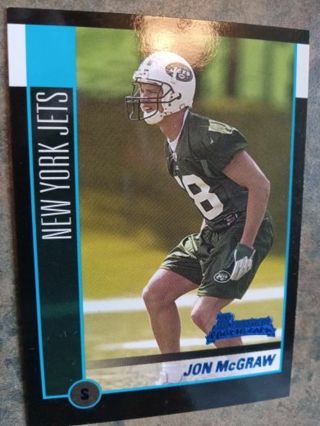 2002 BOWMAN JON McGRAW NEW YORK JETS FOOTBALL CARD# 163