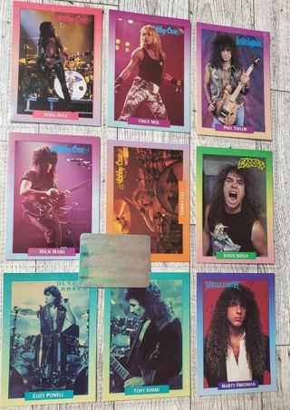 9 Rock and Roll 1991 Cards & Bonus Sticker