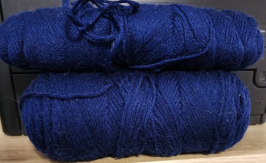 Navy Yarn - total weight is 6.1 ozs