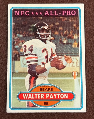 1980 Topps Walter Payton NFC All Pro #160 Chicago Bears HOF