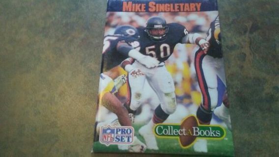 1990 NFL PRO SET COLLECT A BOOKS MIKE SINGLETARY CHICAGO BEARS FOOTBALL CARD