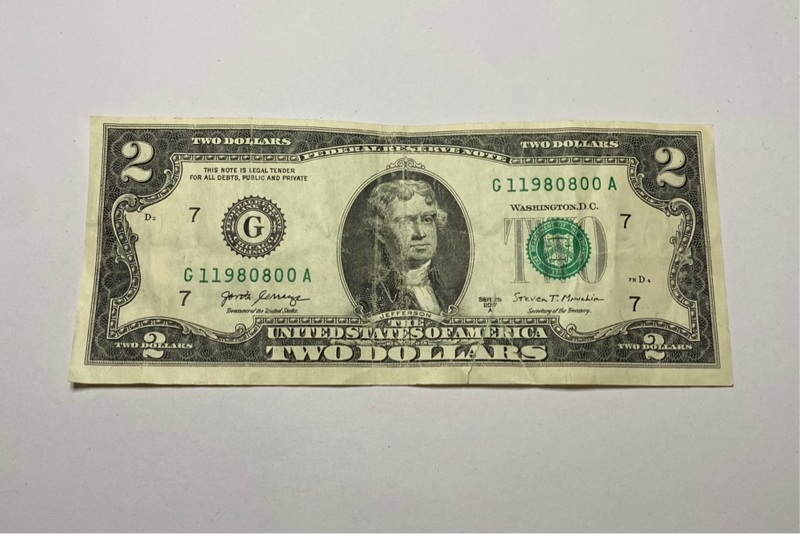 how much is a 2 dollar bill worth series 2017