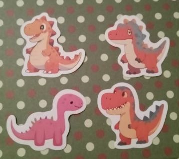 3pc Random Dinosaur stickers lot