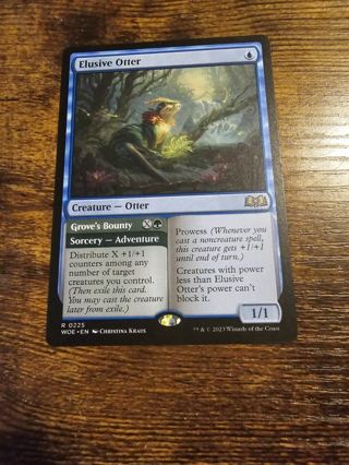 Magic the gathering mtg Elusive Otter rare card Wilds of Eldraine