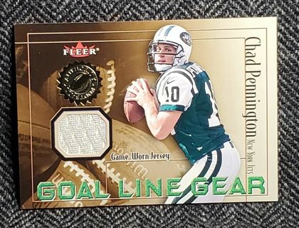 2001 Fleer Authority Goal Line Gear #39 Chad Pennington JERSEY