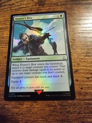 Magic the gathering mtg Hunters Bow foil card Assassins Creed