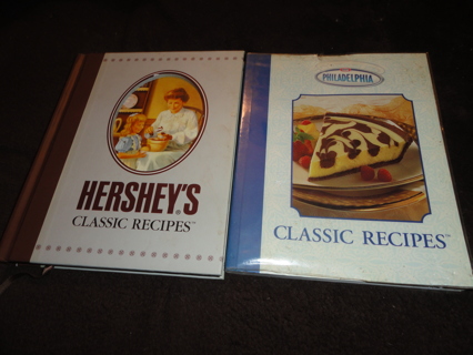 Lot of 2 Cookbooks Cook Books Hershey's Candy and Philadelphia Cream Cheese Desserts Sweets Promos