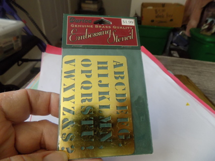 NIP Brass Embossing stencil The Alphabet