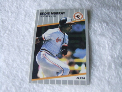 1989 Eddie Murray Baltimore Orioles Fleer Card #611