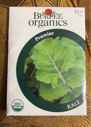 Organic Kale seeds Burpee Premier