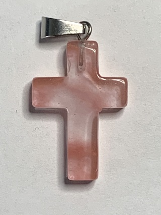 CROSS STONE/CHARM/PENDANT~#9~WITH CLASP FOR JEWELRY MAKING~FREE SHIPPING!