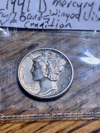 1941 D Mercury Dime Winged Liberty