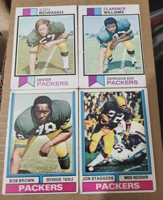 Vintage Topps 70s Green Bay Packers Football Cards