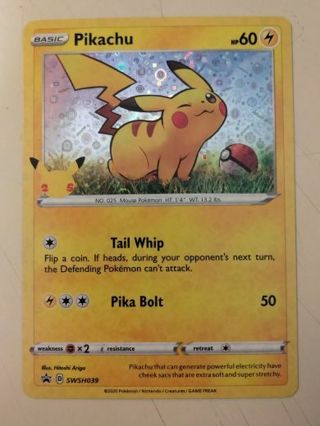 Pikachu swsh 039 rare holo promo pokemon