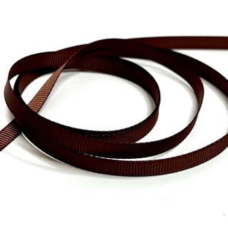 Chocolate Brown 1/4” Wide Grosgrain Ribbon