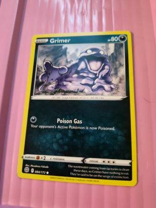 Grimer Pokemon Card