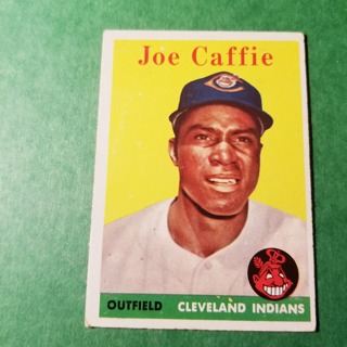 1958 - TOPPS   NRMT+ BASEBALL  CARD NO. 182 - JOE CAFFIE - INDIANS