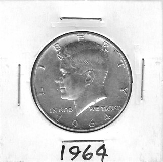 1964 Kennedy Half Dollar 90% Silver U.S. 50 Cent Coin