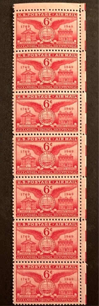 USA MNH STAMP STRIP OF 7