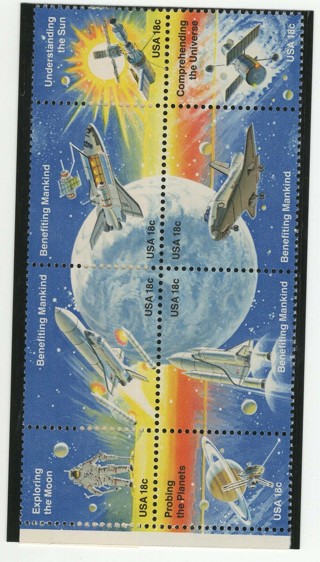 1981, Set of 8 Stamps, Space Achievements