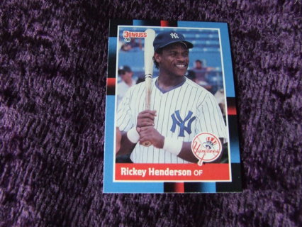 1988 Rickey Henderson New York Yankees Donruss Card #277