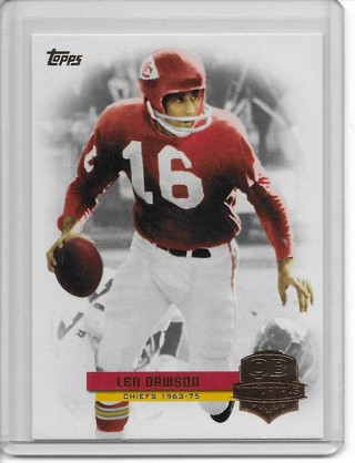 2012 Topps Len Dawson  Card NFL Football Card