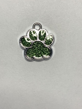 ❤PAWPRINT CHARM~#3~LIGHT GREEN~FREE SHIPPING