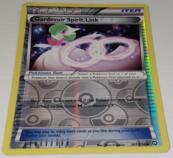 ⚡ Pokemon Card Gardevoir Spirit Link Trainer 101/114 Reverse Holo ⚡ Item XY Steam Siege