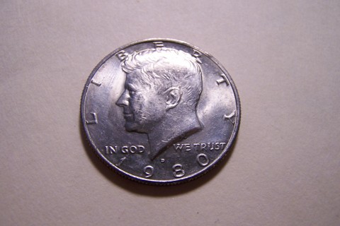 AU-BU 1980-D Kennedy Half Dollar JFK