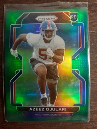 2021 Panini Prizm Prizms Green ~ Azeez Ojulari