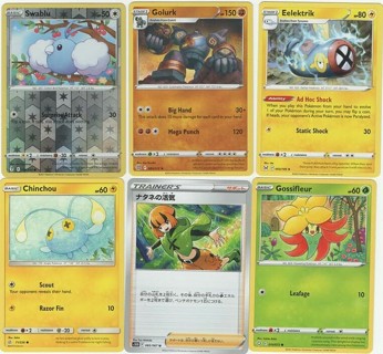 Set of 6 Pokemon Gaming Cards w/Reverse Holo, 2 Stage 2 & Japanese Trainer!