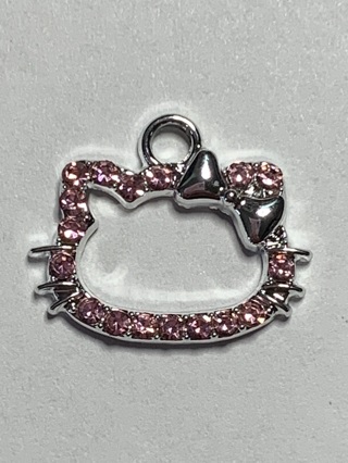 CAT HEAD CHARM~#7~PINK~FREE SHIPPING!