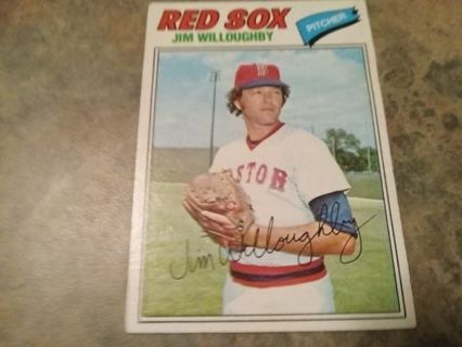 1977 TOPPS JIM WILLOUGHBY BOSTON RED SOX BASEBALL CARD# 532