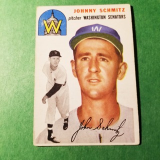 1954 - TOPPS BASEBALL CARD NO. 33 - JOHNNY SCHMIDT - SENATORS