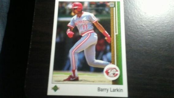 1989 UPPER DECK BARRY LARKIN CINCINNATI REDS BASEBALL CARD# 270