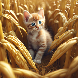 Listia Digital Collectible: Kitty In Field