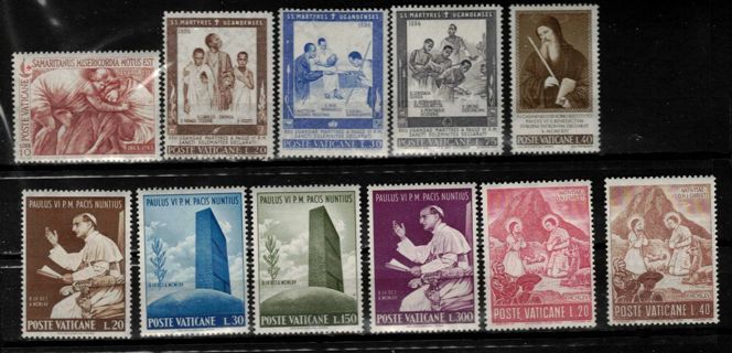 Vatican Stamps 1964-65